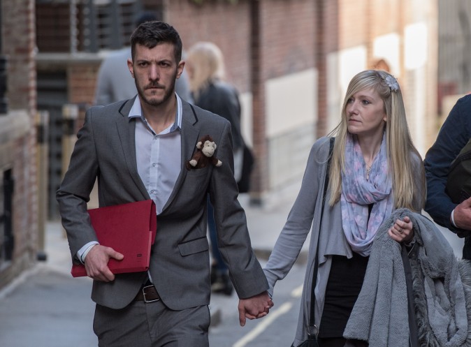 Parents of Charlie Gard, Chris Gard and Connie Yates, leave the Royal Courts of Justice on April 5, 2017 in London, United Kingdom. (Chris J Ratcliffe/Getty Images)
