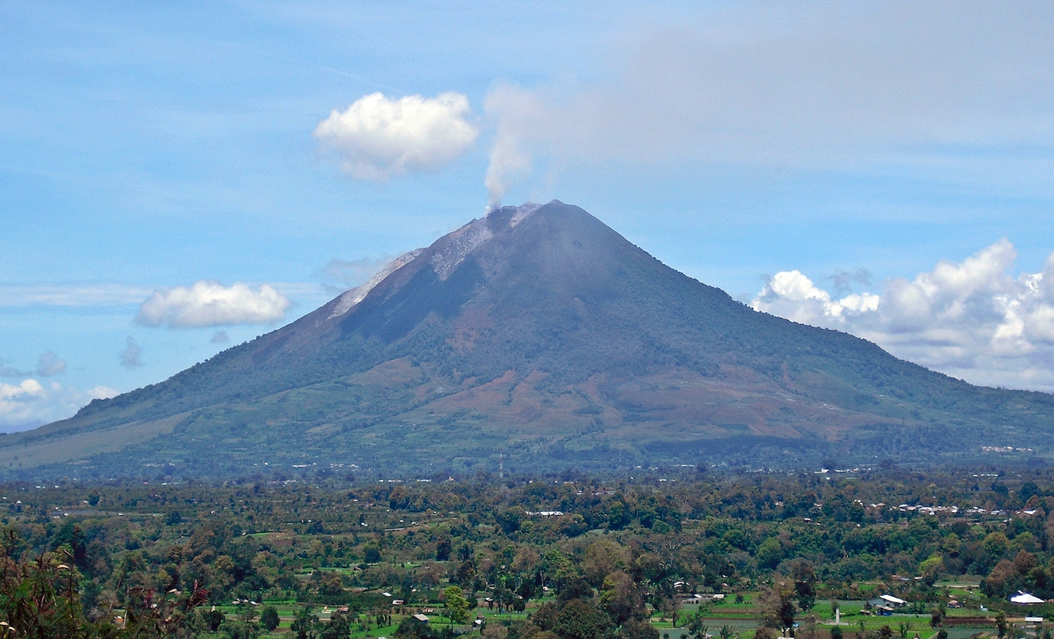 Indonesian Volcano Mount Sinabung  Erupts in Sumatra 