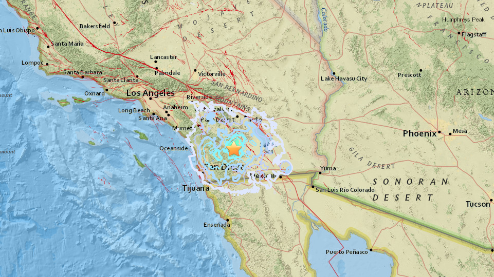 Earthquake san diego aftershock