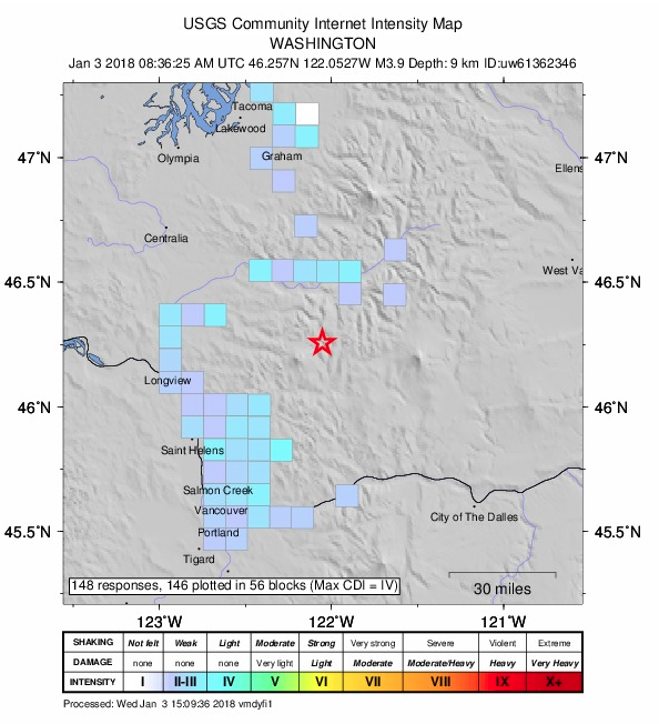 At Least 15 Earthquakes Felt Near Mount St. Helens