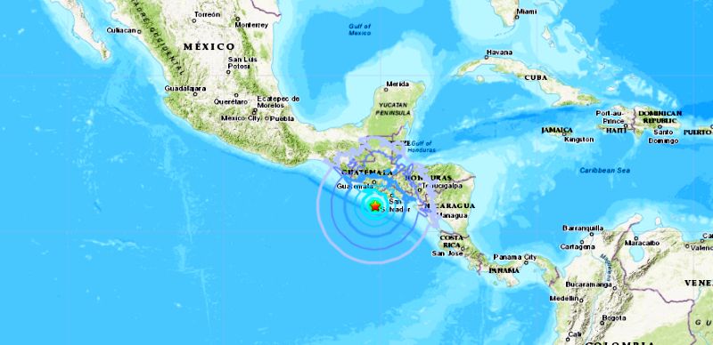 6.1 Magnitude Earthquake Hits Off Coast Of El Salvador