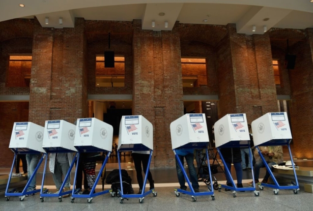 Brooklyn Museum polling station in New York City midterm election