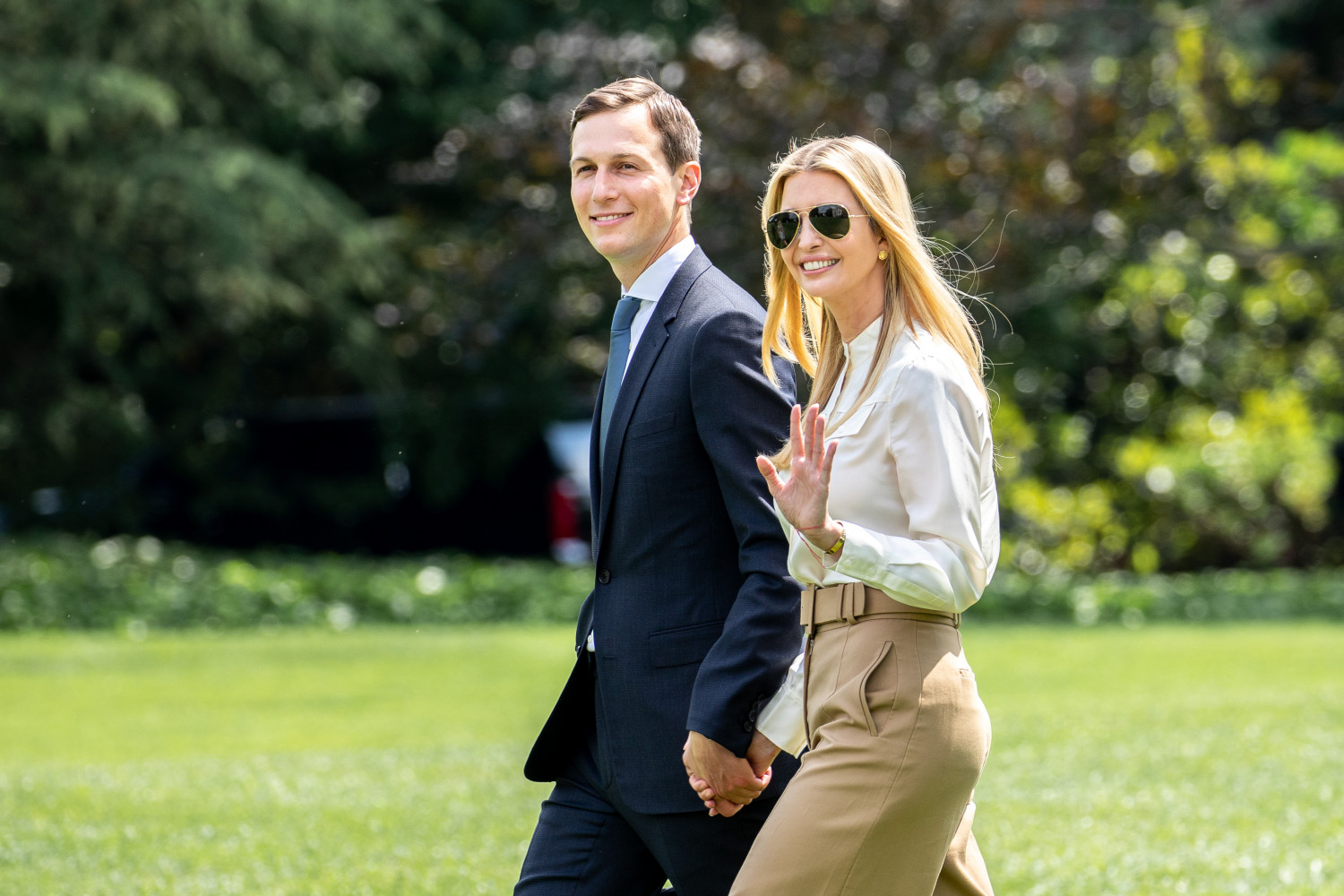 jared kushner walks with ivanka trump