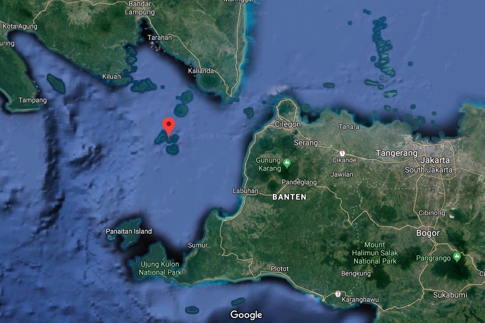 Anak Krakatau in the Sunda Strait, Indonesia
