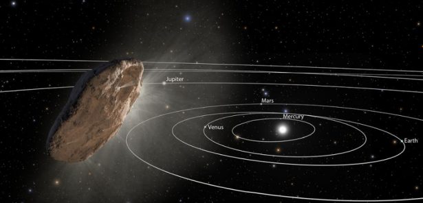 artist's impression of Oumuamua