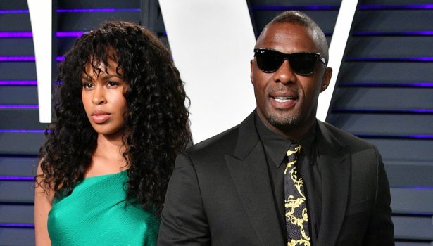 (L-R) Sabrina Dhowre and Idris Elba attend the 2019 Vanity Fair Oscar Party