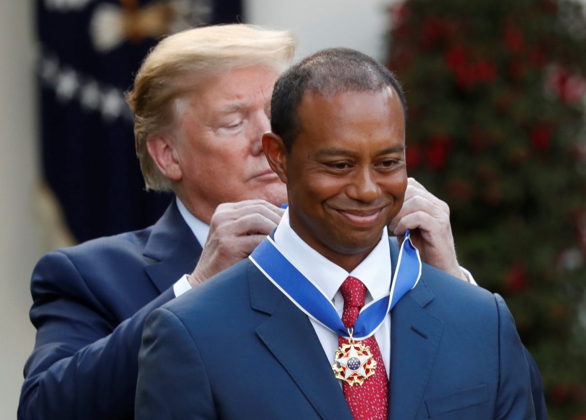 Donald Trump Tiger Woods Presidential Medal of Freedom