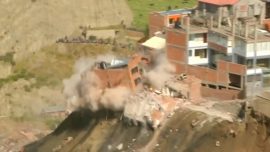 Dramatic Footage Shows Bolivian Landslide Sweeping Away Houses