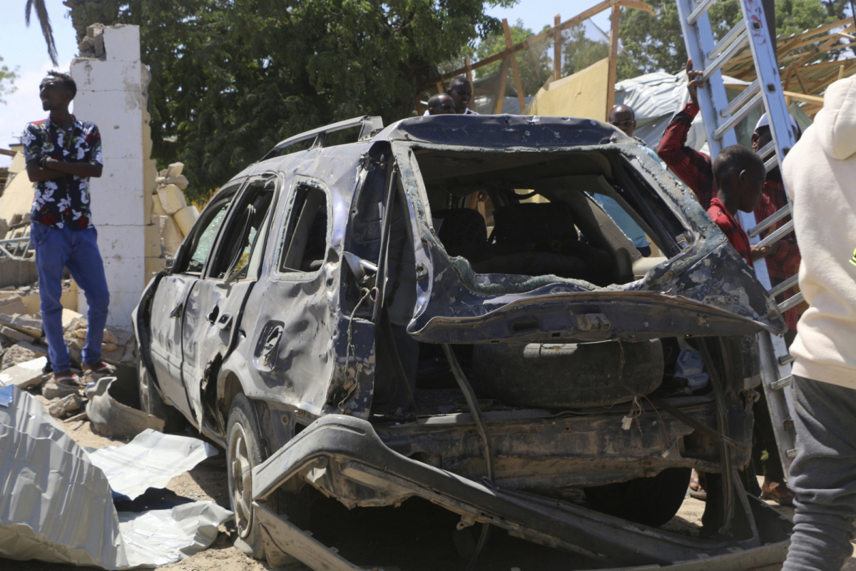 Asasey Hotel after attack, somalia 13 july 2019