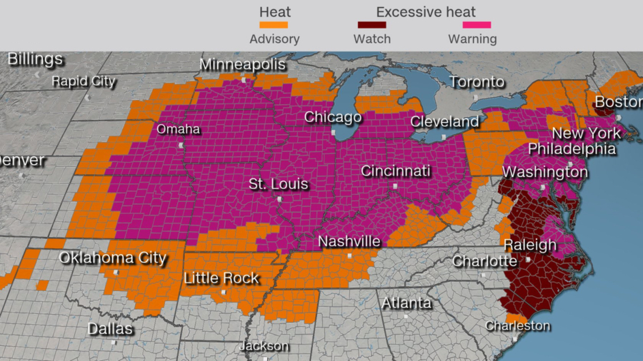 About 195 Million People Are Under Watches and Warnings as the Heat Wave Begins to Reach Peak Temperatures