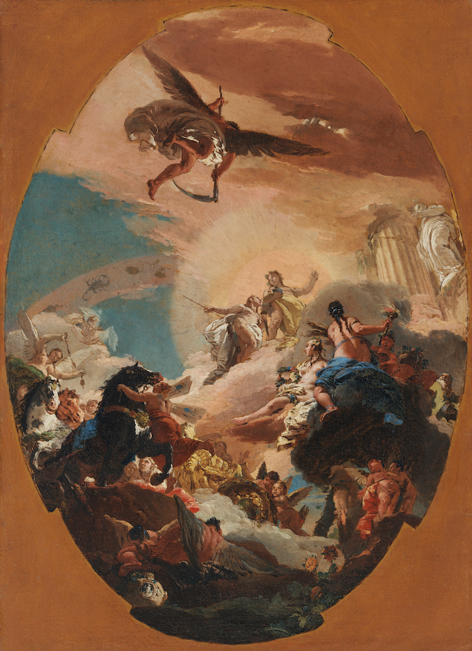 Giambattista Tiepolo Apollo and Phaëton, ca. 1730–31 Oil on canvas 25 1/4 × 18 3/4 inches Los Angeles County Museum of Art; Gift of The Ahmanson Foundation (Courtesy to The Frick Collection )