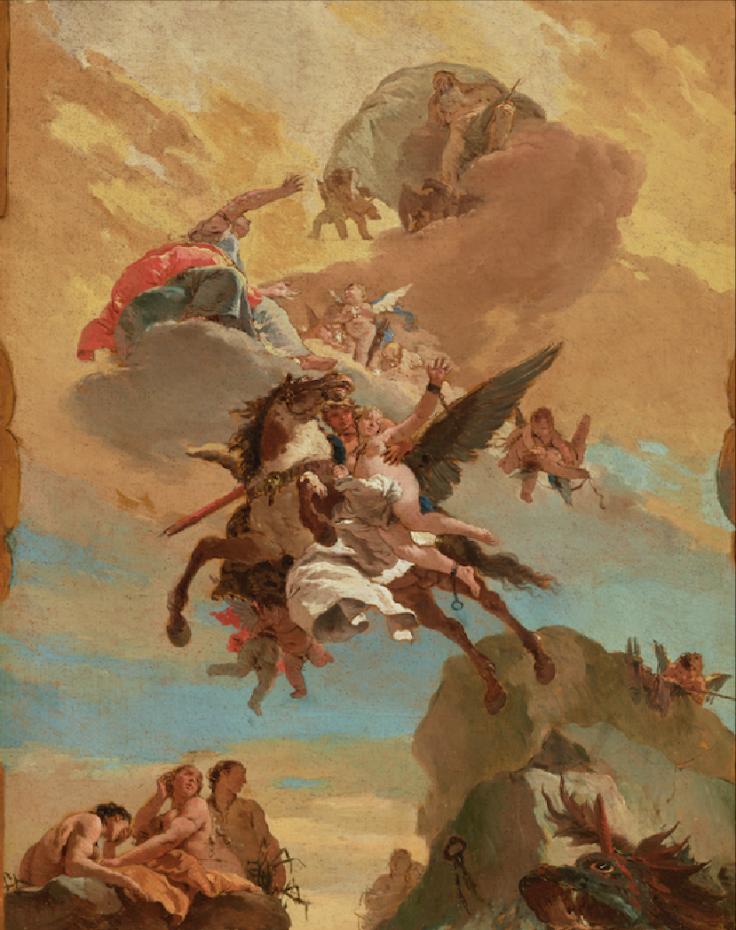 Giambattista Tiepolo Perseus and Andromeda, ca. 1730–31, Oil on canvas 20 3/8 × 16 inches (Courtesy to The Frick Collection)