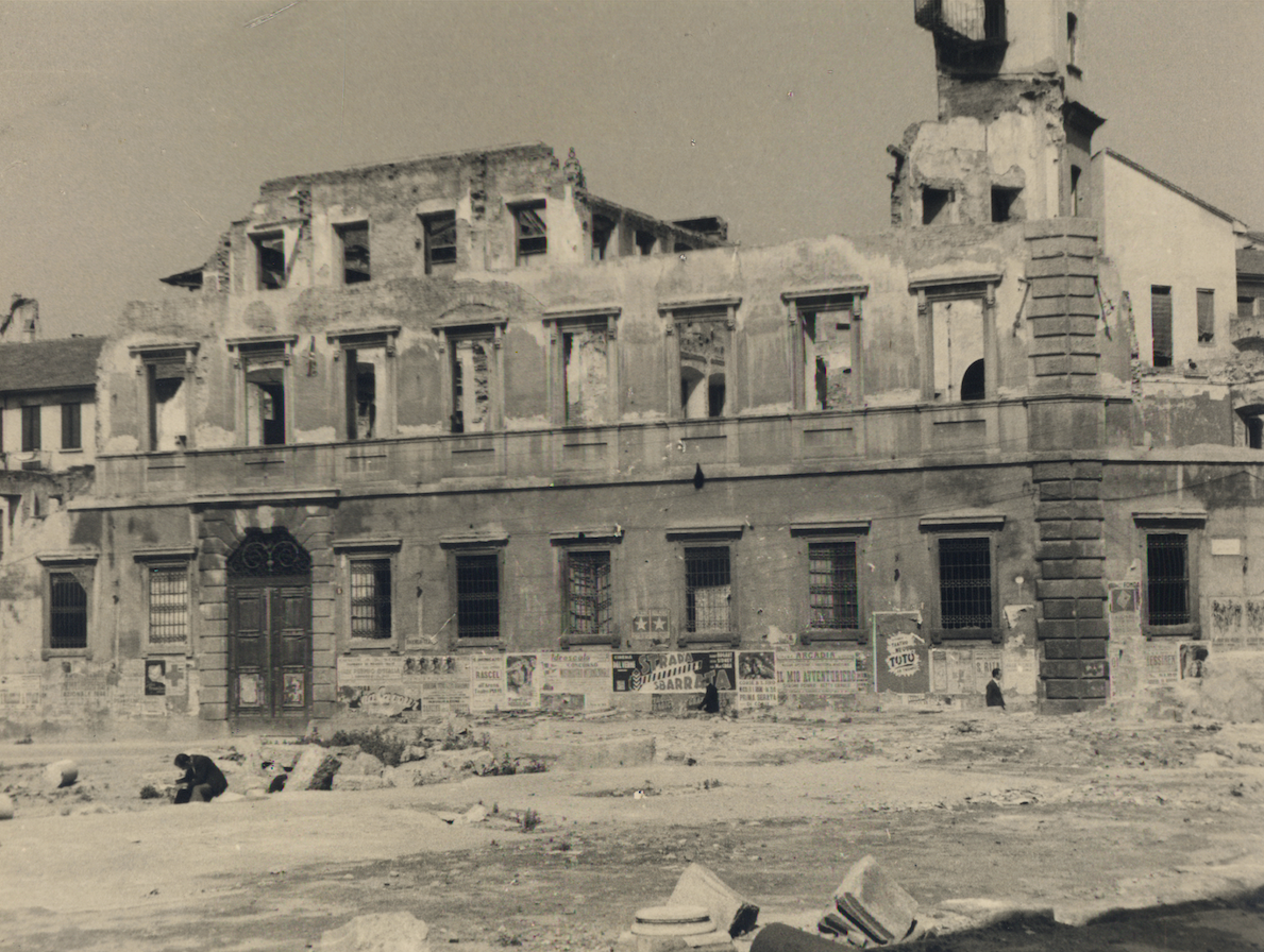 Unknown photographer Palazzo Archinto after bombing in August 1943, 1948 Photograph 6 7/8 x 9 1/4 inches Azienda di Servizi alla Persona Golgi-Redaelli, Milan Photo: Su autorizzazione dell’Azienda di Servizi alla Persona Golgi-Redaelli di Milano