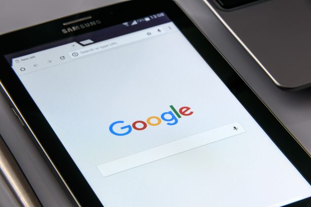 Google Search Page on a smartphone