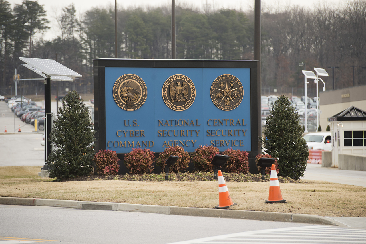 A sign for the National Security Agency (NSA).