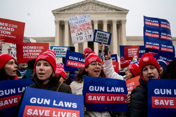 Activists Rally As Supreme Court Hears Arguments NYC Gun Control Case