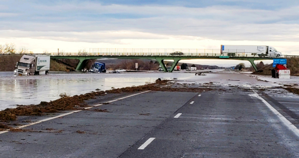 Severe flooding on Interstate 84, a major freeway linking Idaho