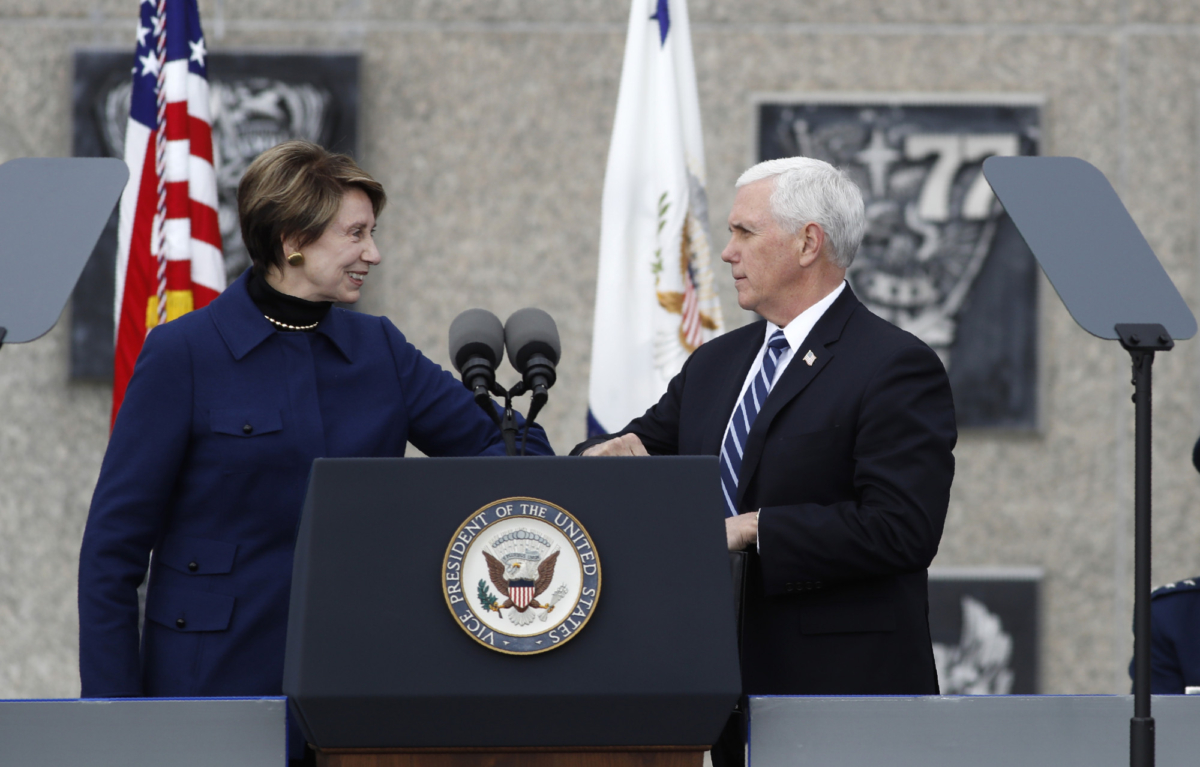 Secretary of the Air Force Barbara Barrett and Pence
