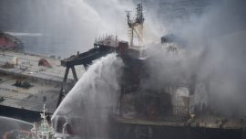 Sri Lankan Navy Tows Stricken Tanker Away From Coast, Indian Plane Sprays Trailing Slick