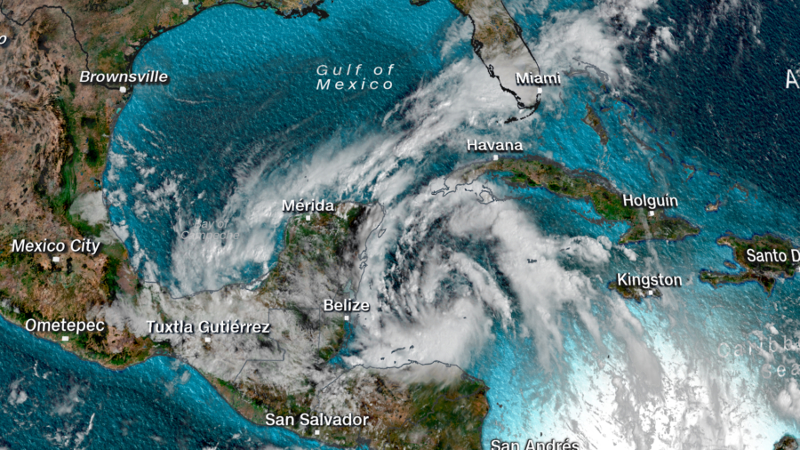 Tropical Storm Gamma Forms in the Caribbean Sea