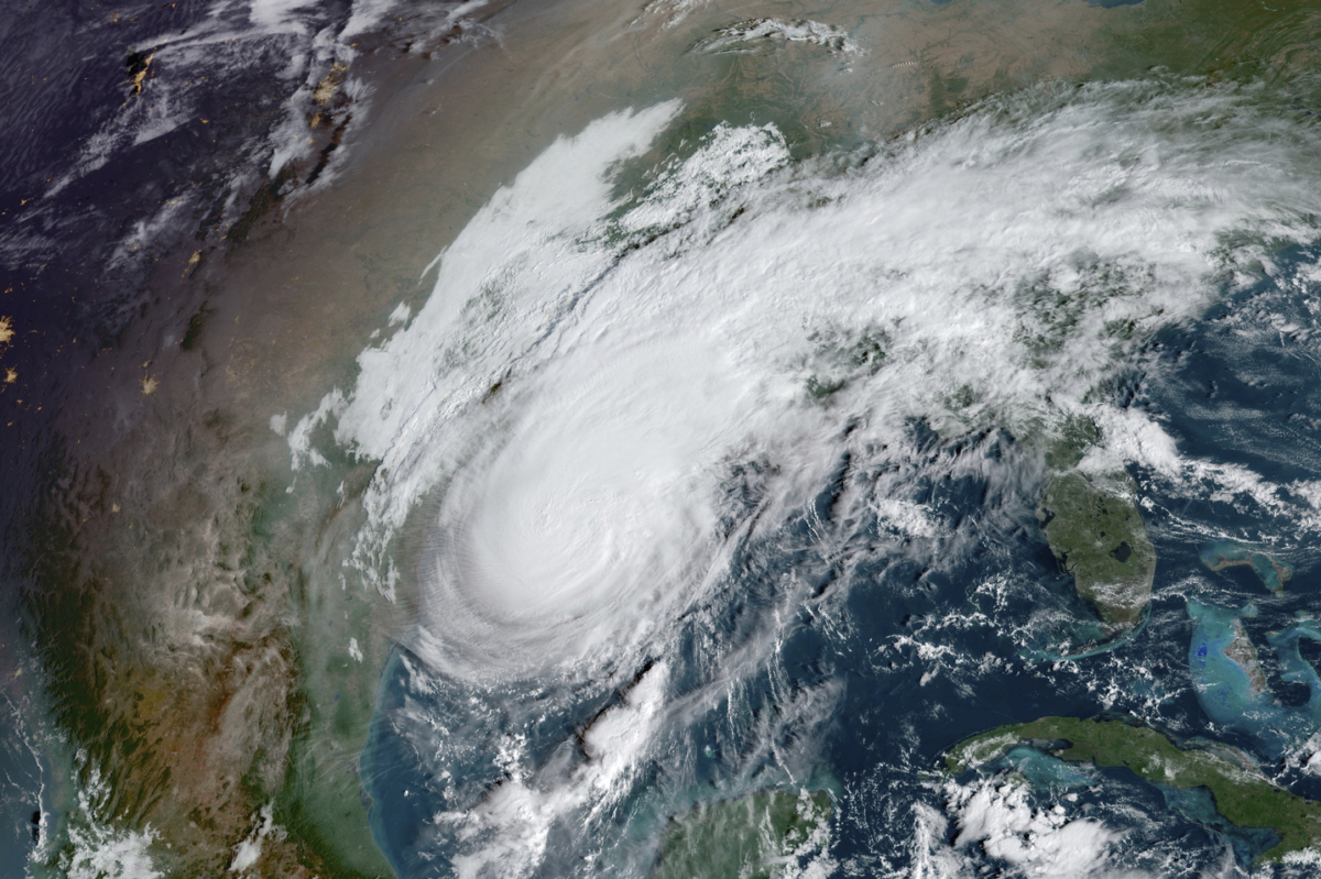 Satellite image of Hurricane Delta