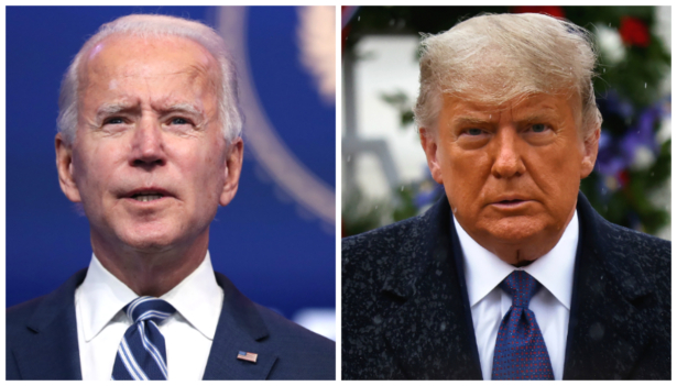 Biden and Trump collage