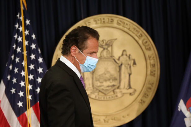 New York Governor Cuomo Holds A Press Briefing In NYC