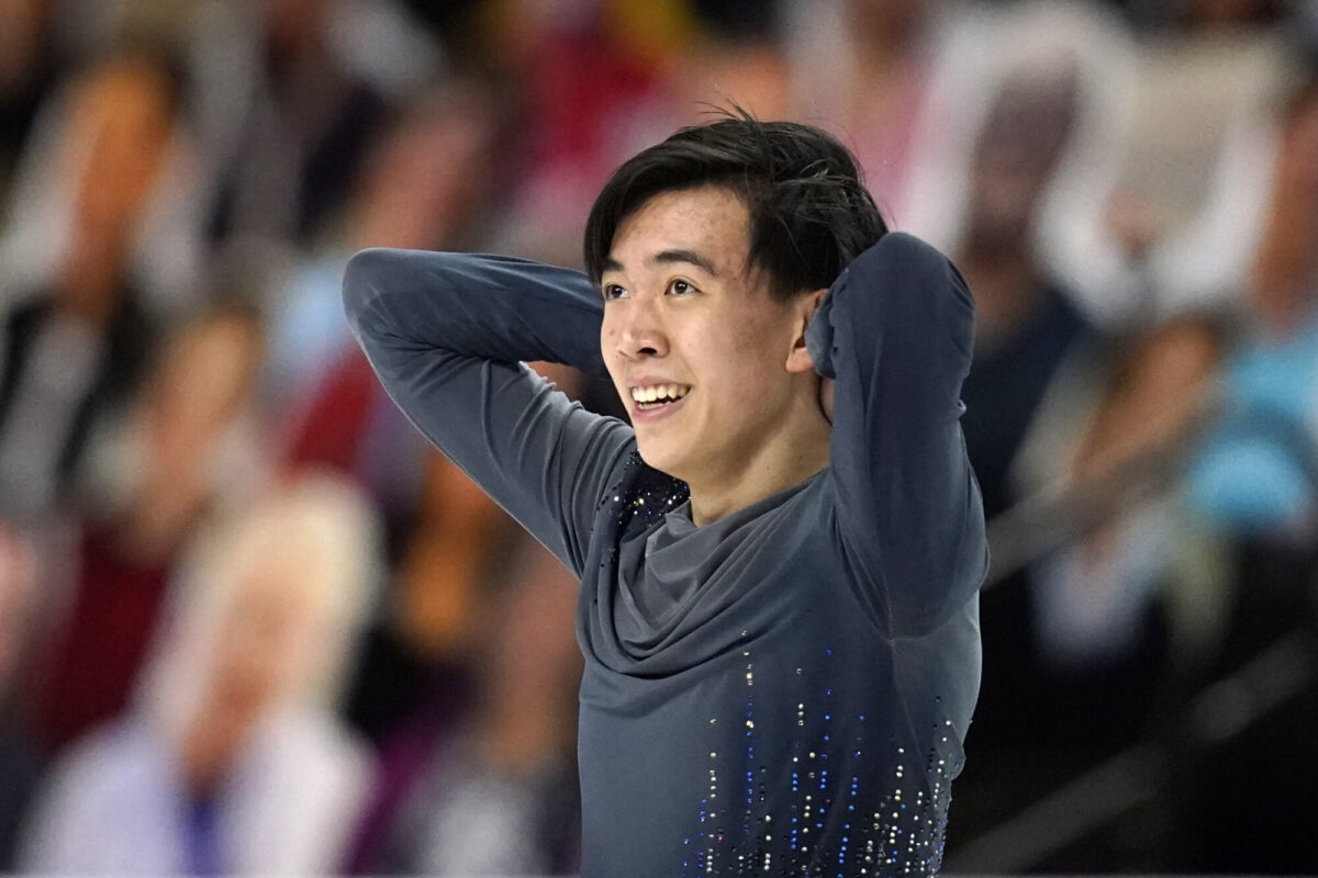 Vincent Zhou competes in US national