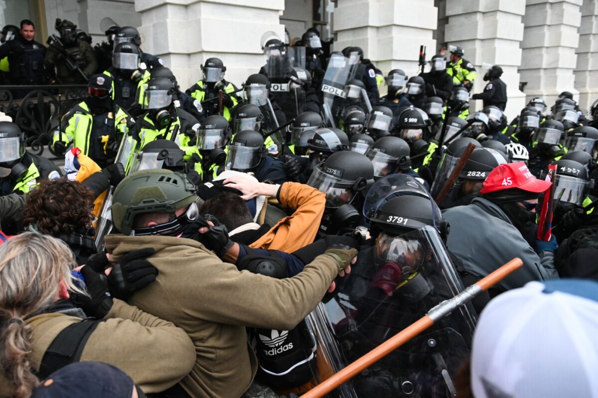 Protesters clash