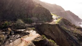 California Highway 1 Near Big Sur Collapses
