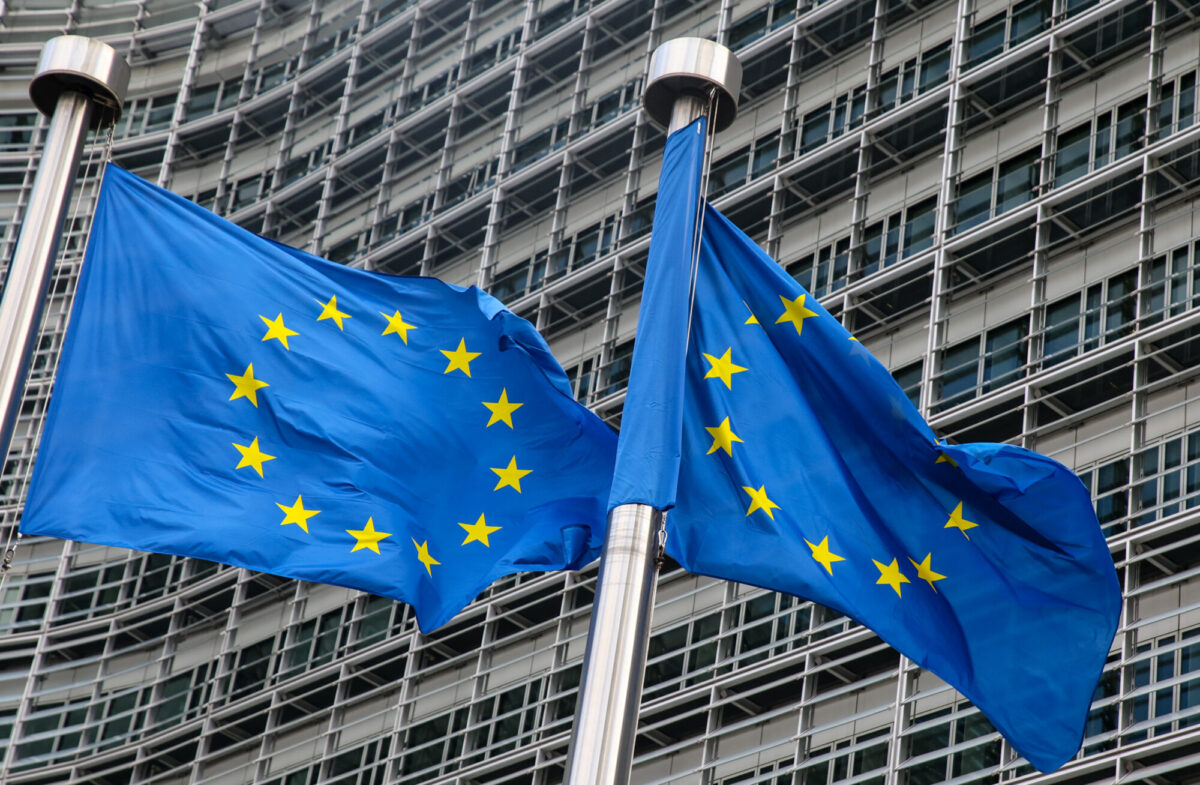 European Union flags