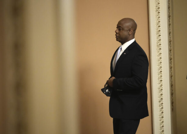 Sen. Tim Scott (R-SC) walks through the U.S. Capitol