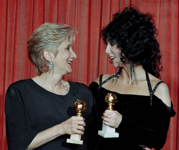Actress Olympia Dukakis, winner of a Golden Globe for "Best Performance in a Supporting Role"