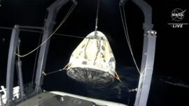 SpaceX Returns 4 Astronauts to Earth; Rare Night Splashdown