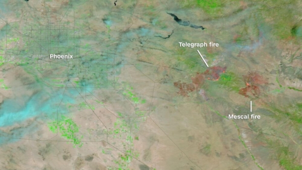 Arizona Wildfire Satellite