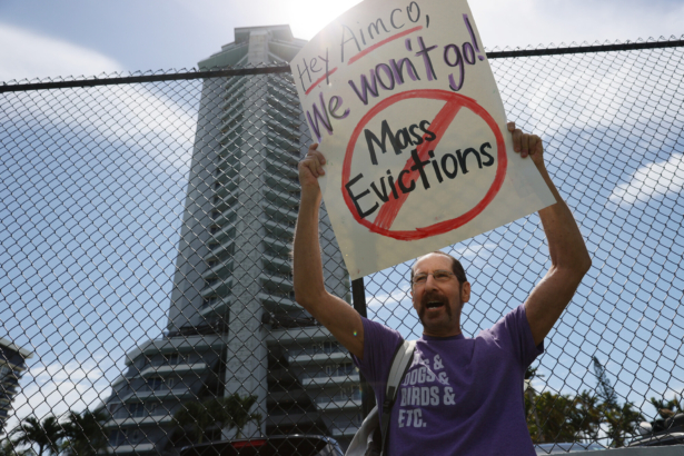 Tenants Demonstrate Against Developer Led Evictions In Apartment Building