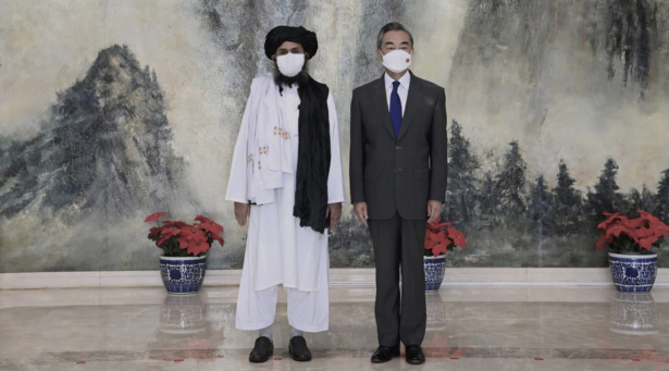 Wang Yi and Taliban rep