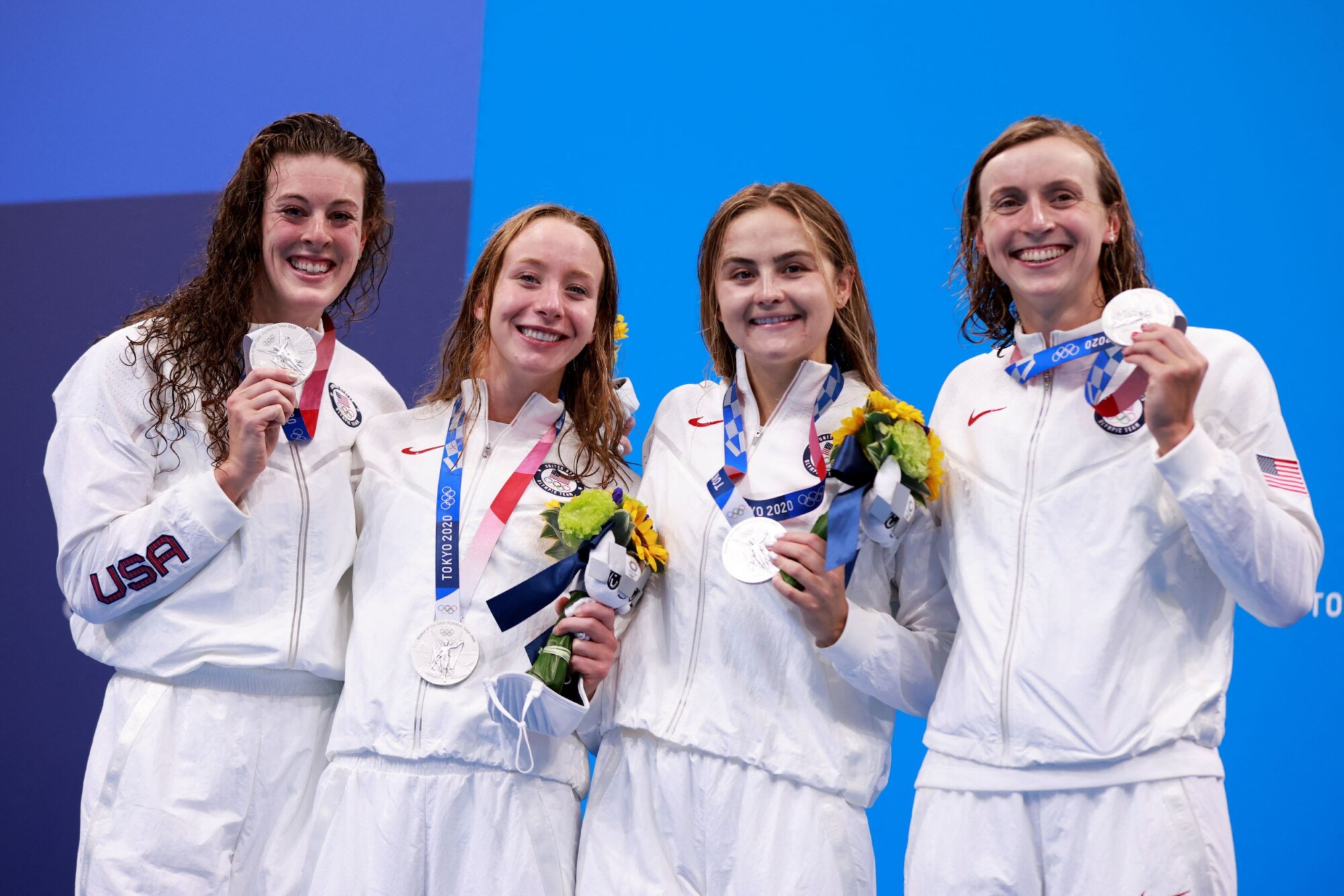 USA Swim Team Collects Olympic Medals