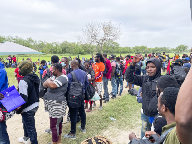 A group of more than 350 illegal immigrants