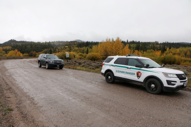 A Park Ranger vehicle in Wyoming