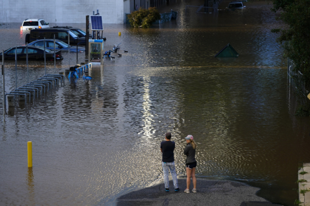 a flooded street in Philadelphia