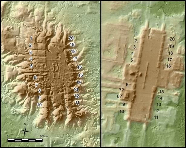 A lidar-based aerial view from June 2021 of the ancient Olmec site of San Lorenzo