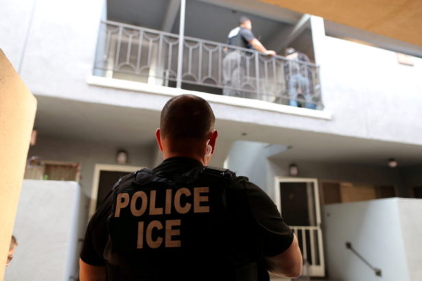 A U.S. Immigration and Customs Enforcement agent