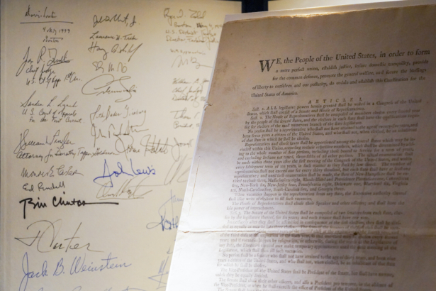 a first printing of the U.S. Constitution
