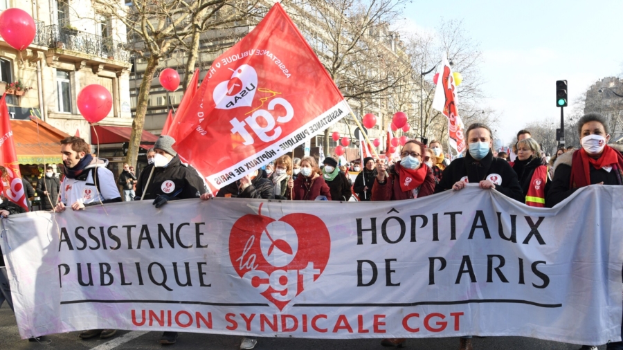 Health Care Workers Protest in France