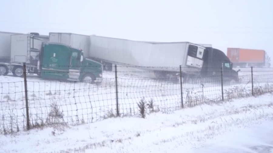 100-Vehicle Pileup Shuts Down Illinois Highway Amid Heavy Snowstorm