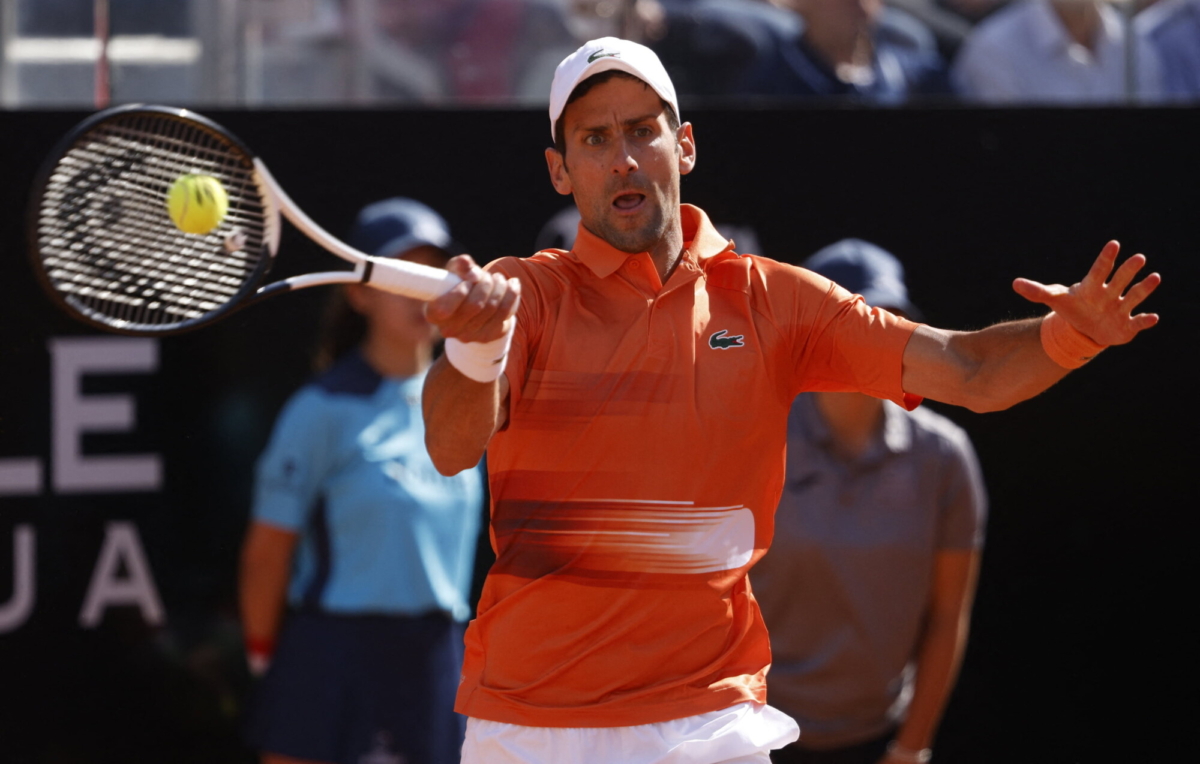 Serbia's Novak Djokovic in action