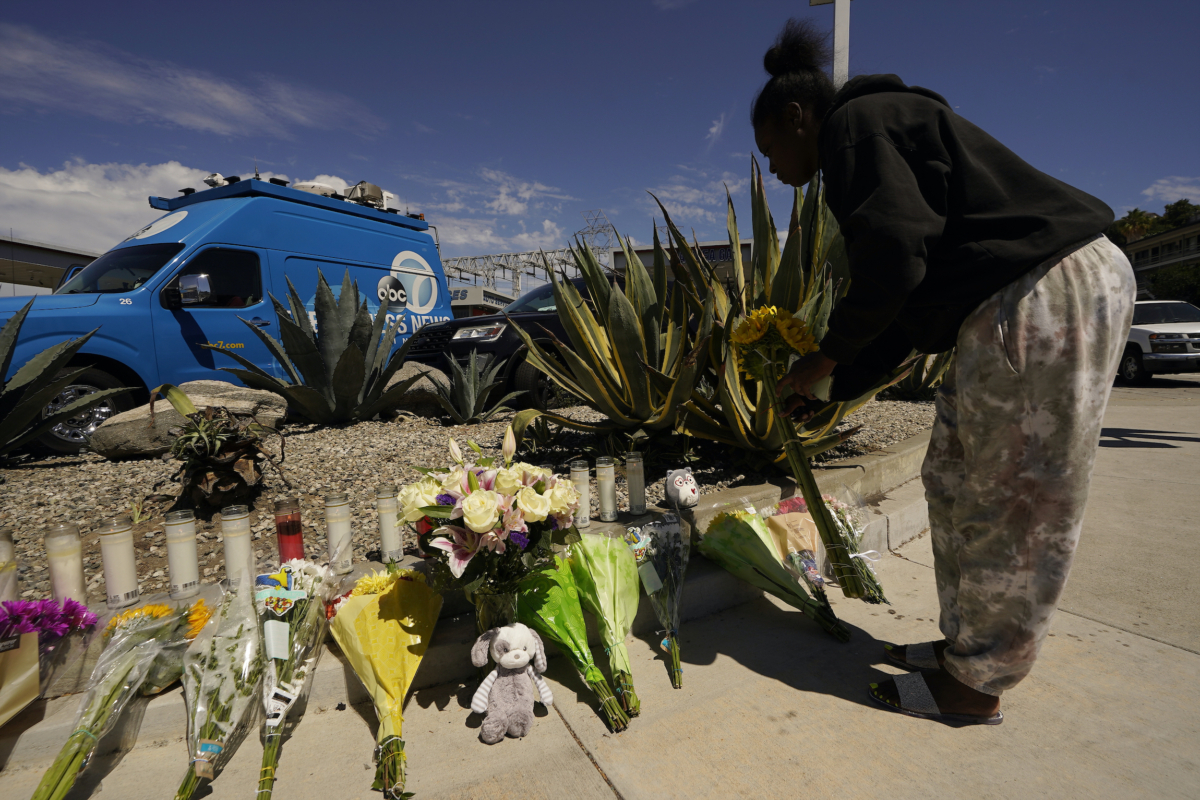 car crash flowers