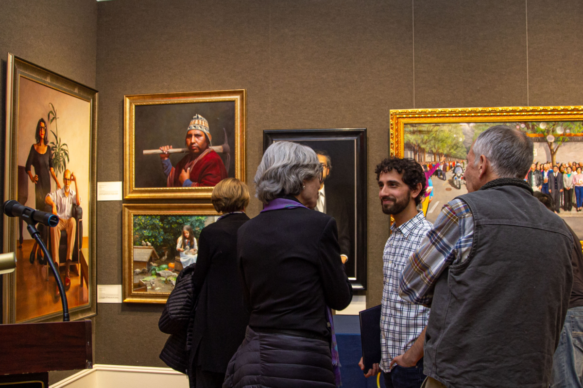 Visitors at the finalist exhibition of the 5th NTD International Figure Painting Competition
