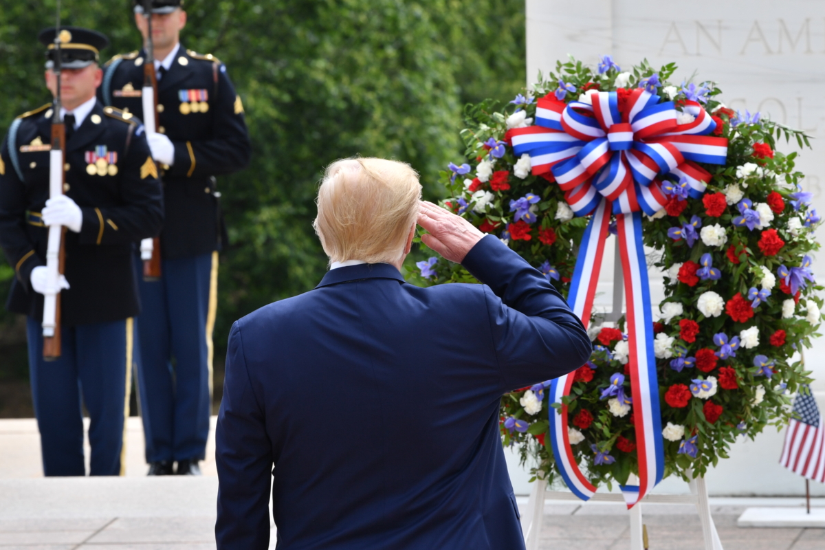 Trump Marks Memorial Day at Arlington Cemetery, Fort McHenry